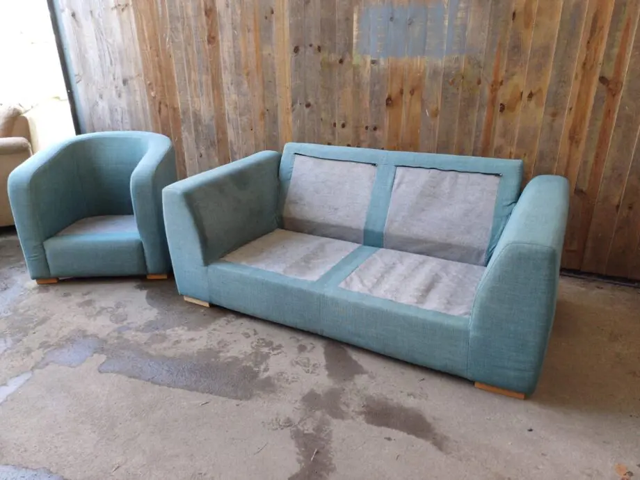 DFS 2 Seater + Armchair Blue #107
