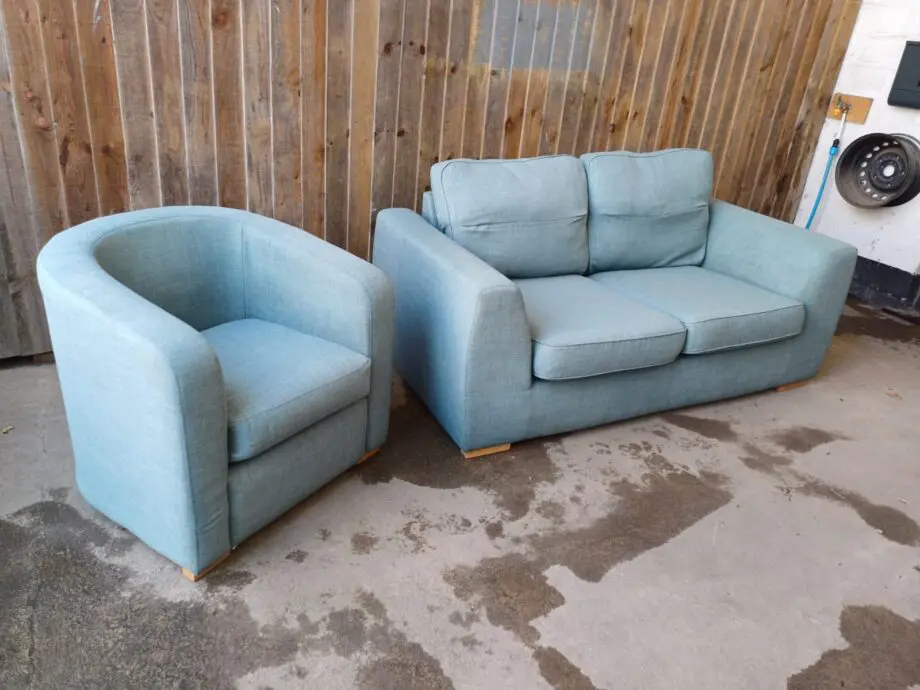DFS 2 Seater + Armchair Blue #107