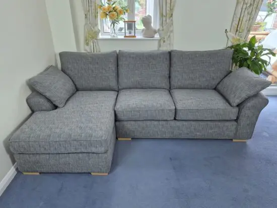 Next Michigan Corner Chaise Sofa || Tweedy Chenille Fabric