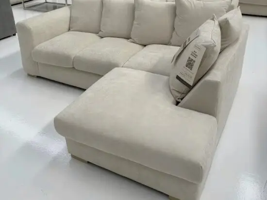 Sofa Club L Shaped Corner Sofa In Beige Color / Left and Right Hand Facing