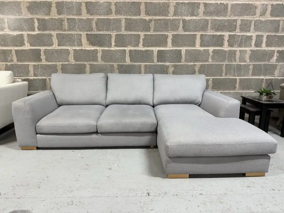 DFS Calix in Grey Corner Sofa Upholstery Fabric: Bouclé