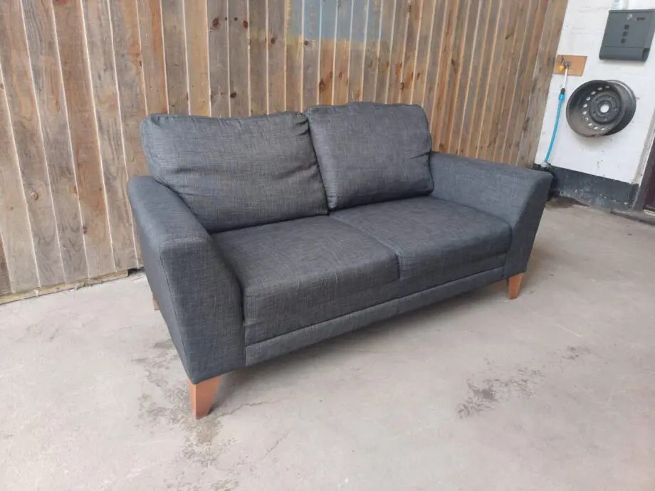 DFS 2 Seater Metal Grey Sofa #139