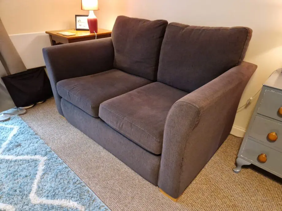 Grey/black two seater sofa