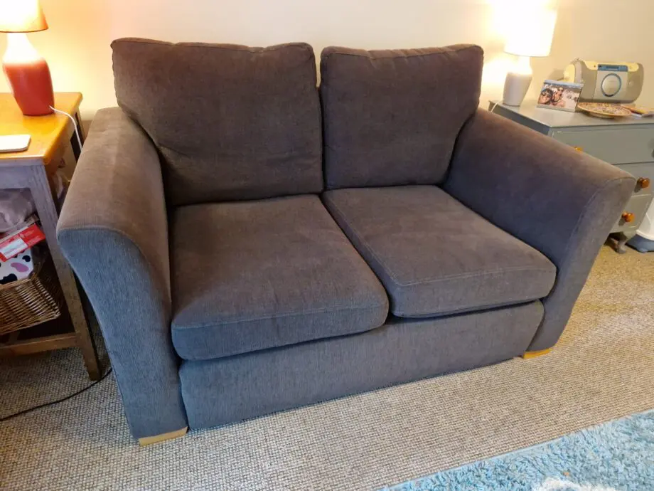 Grey/black two seater sofa