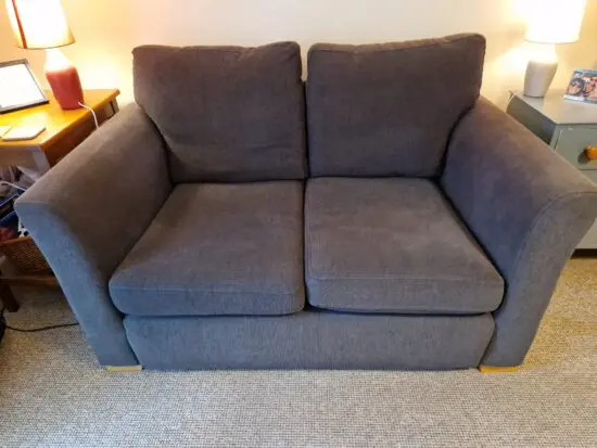 Grey/black two seater sofa