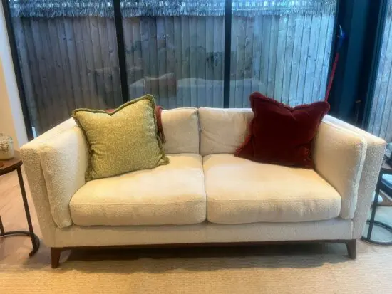 John Lewis Medium 2 Seater Sofa Boucle with Dark Legs