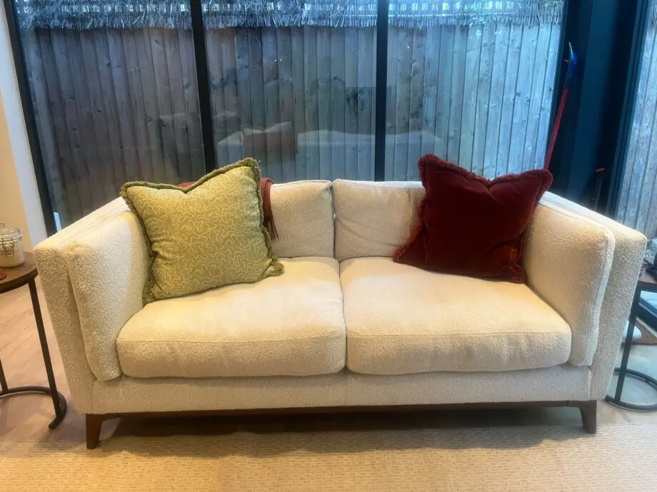 John Lewis Medium 2 Seater Sofa Boucle with Dark Legs