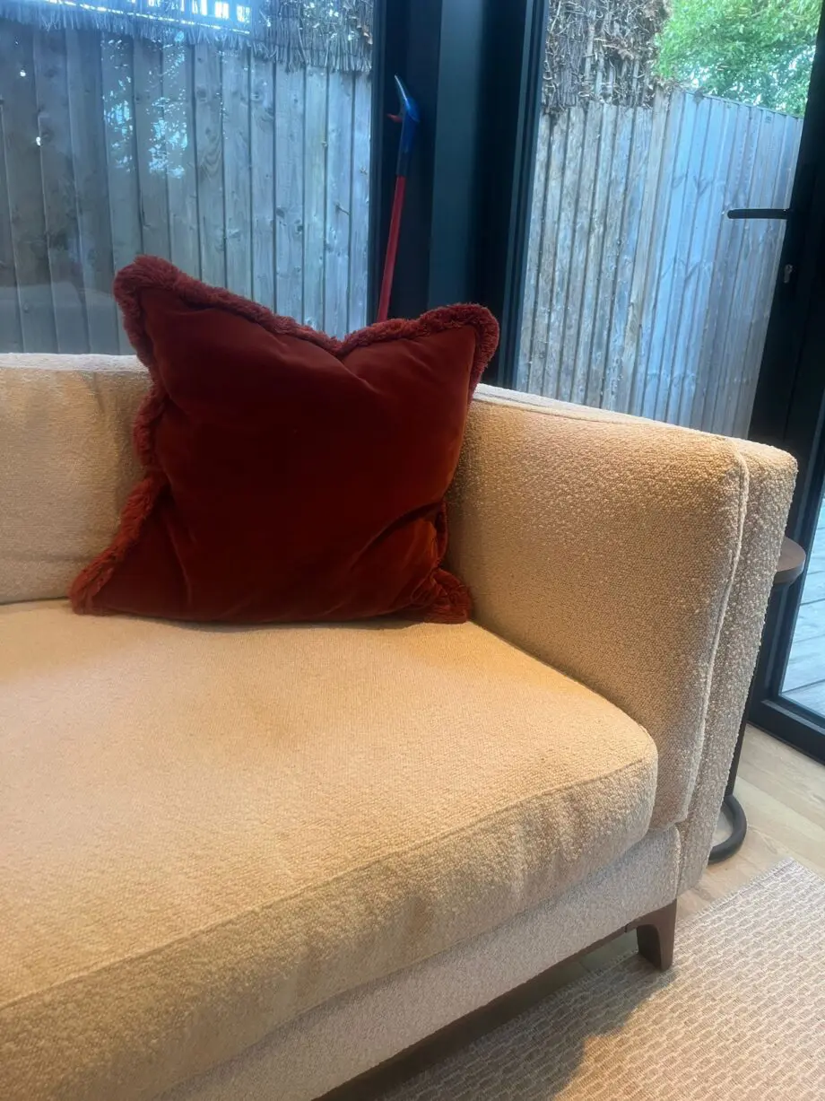 John Lewis Medium 2 Seater Sofa Boucle with Dark Legs