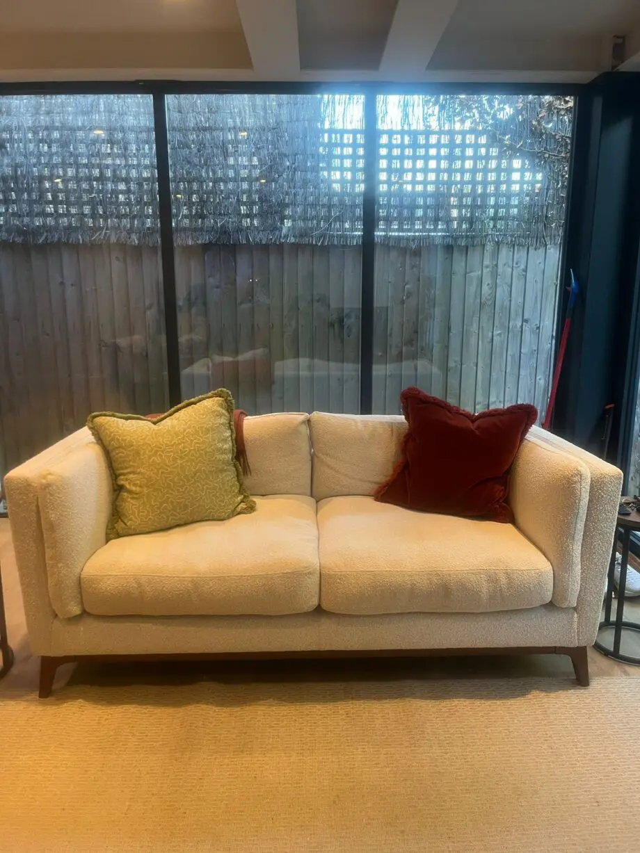 John Lewis Medium 2 Seater Sofa Boucle with Dark Legs