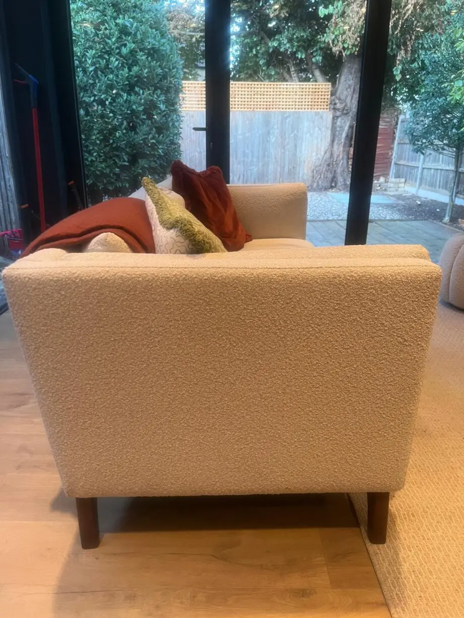 John Lewis Medium 2 Seater Sofa Boucle with Dark Legs