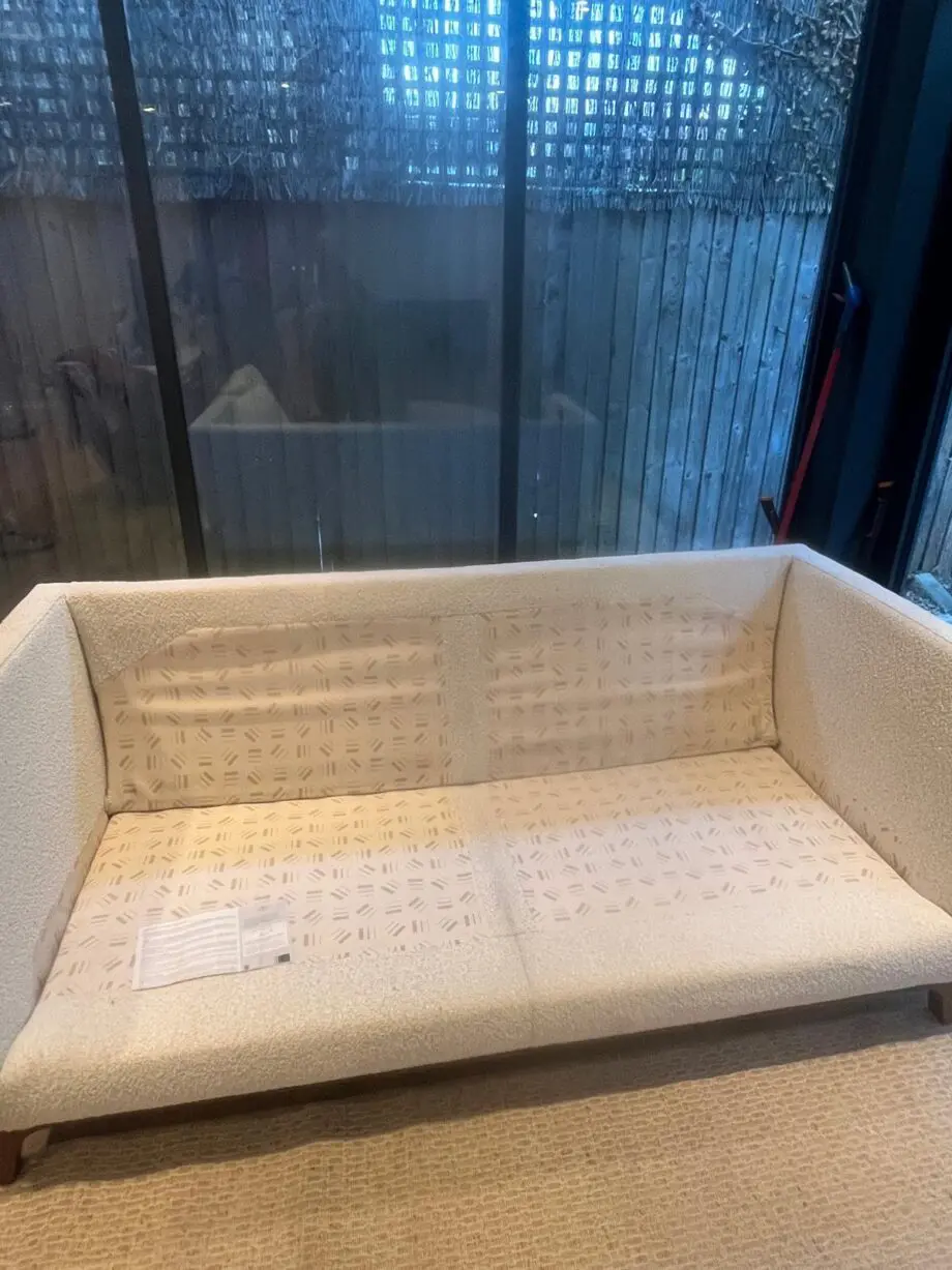 John Lewis Medium 2 Seater Sofa Boucle with Dark Legs