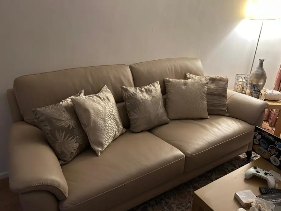 DFS beige 3 seater sofa