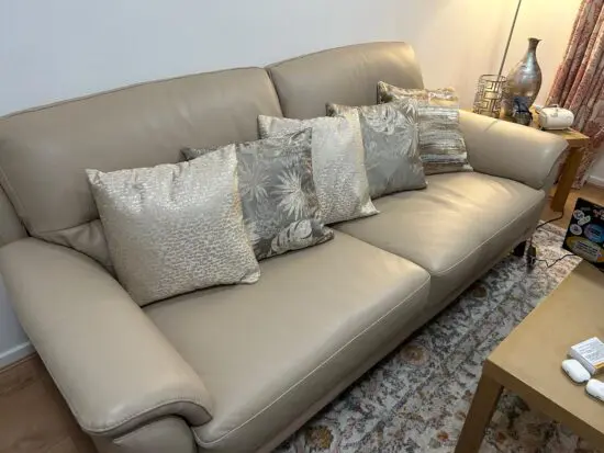 DFS beige 3 seater sofa
