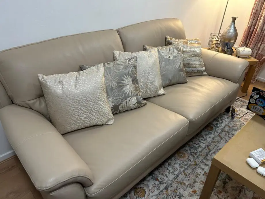 DFS beige 3 seater sofa