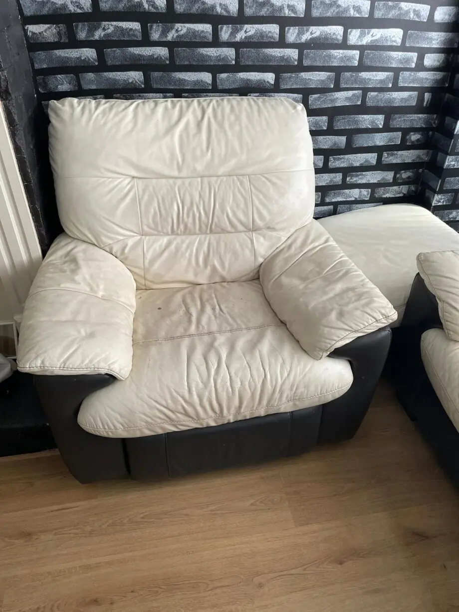 DFS cream corner sofa, a recliner sofa chair and a round corner sofa