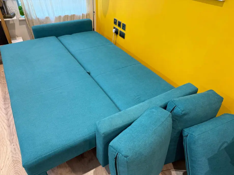 MSofas teal 3 seaters sofa bed