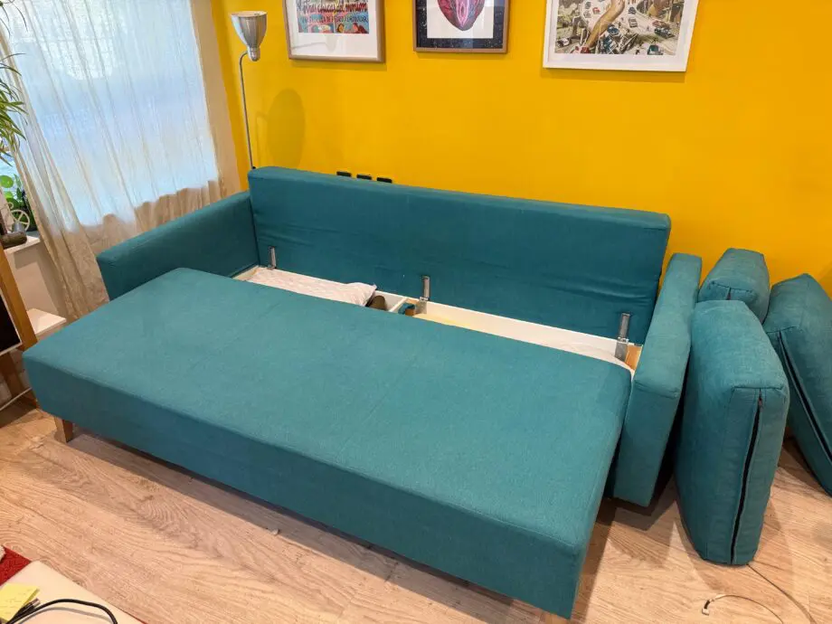 MSofas teal 3 seaters sofa bed
