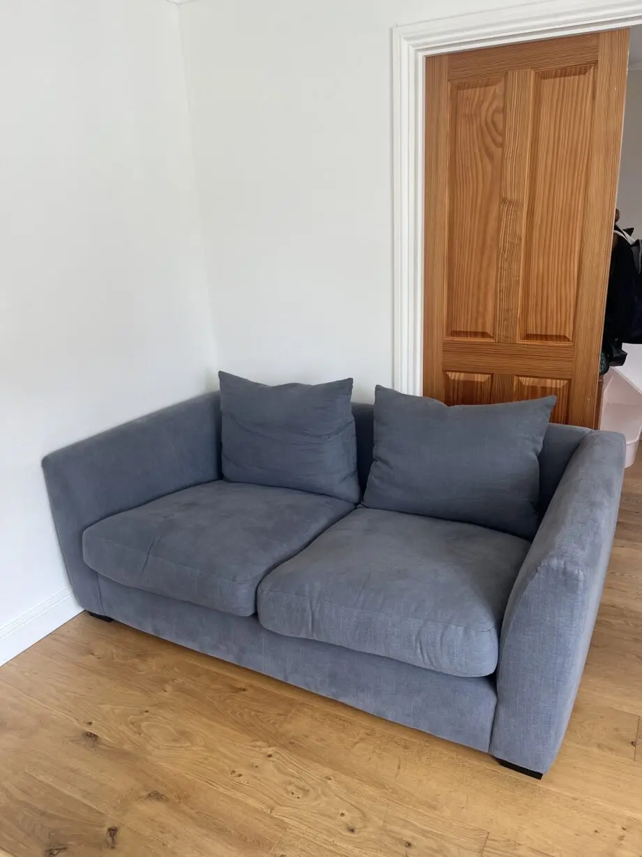 High Quality 2 Seater Blue-Gray Sofa - Sofas & Stuff Brand