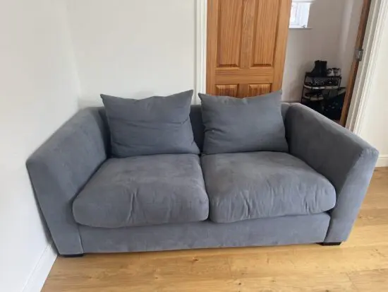 High Quality 2 Seater Blue-Gray Sofa - Sofas & Stuff Brand