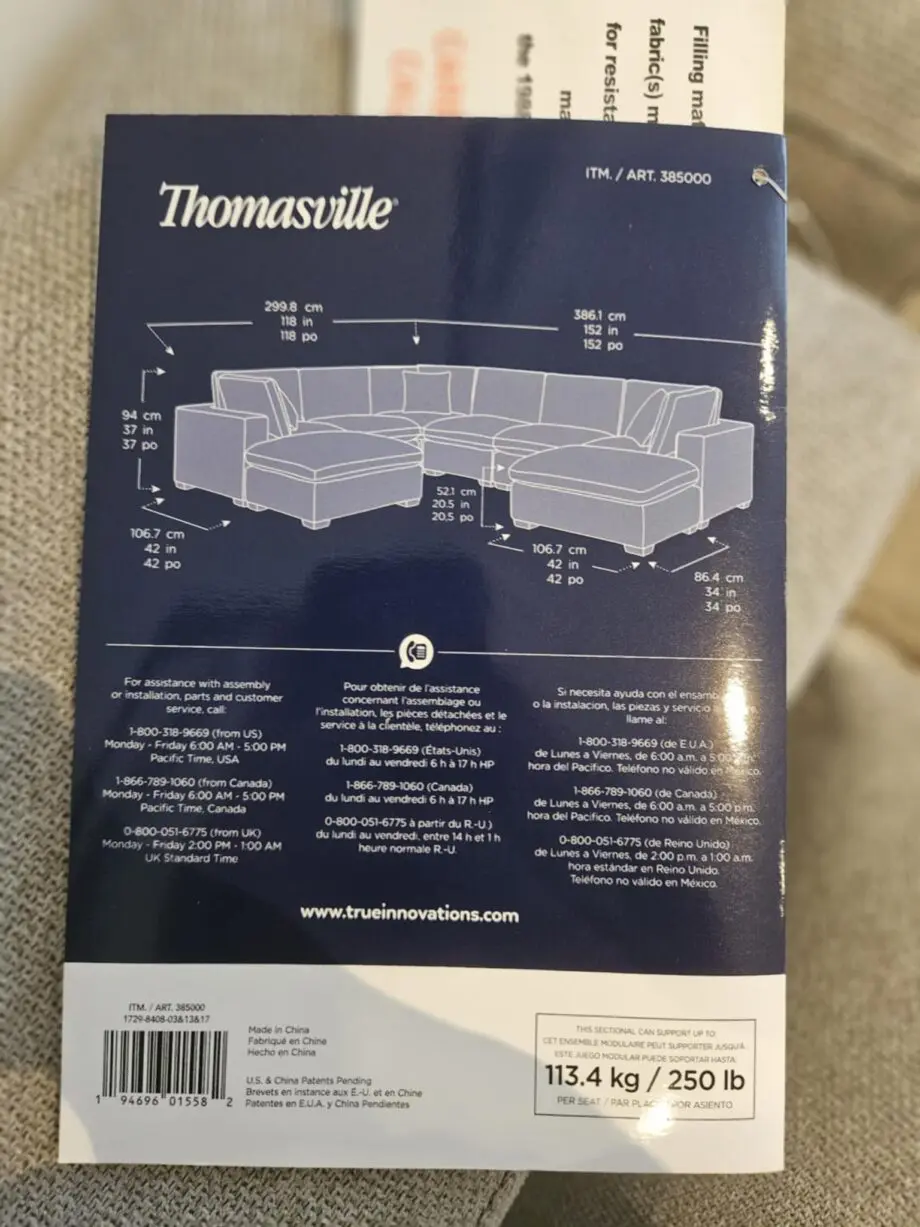 Thomasville 8 piece beige modular corner sofa/settee/couch plus ottomans.