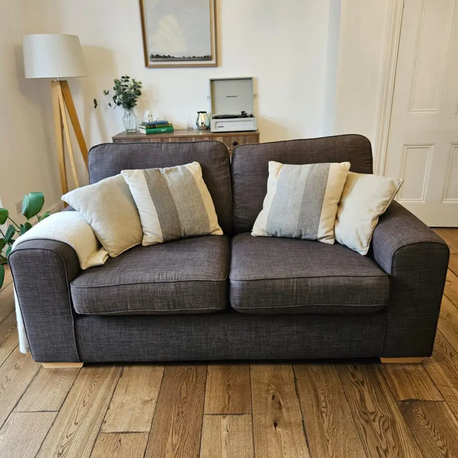 Pair of Grey DFS 2-seater sofas