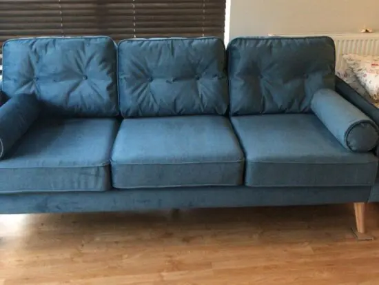 G Plan Vintage The Sixty Five Large 3 Seater Sofa, Ash Leg, Deluxe Scuba Velvet