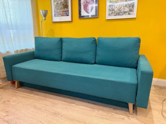 MSofas teal 3 seaters sofa bed