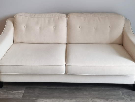 3-Seater Slope Arm Beige Sofa