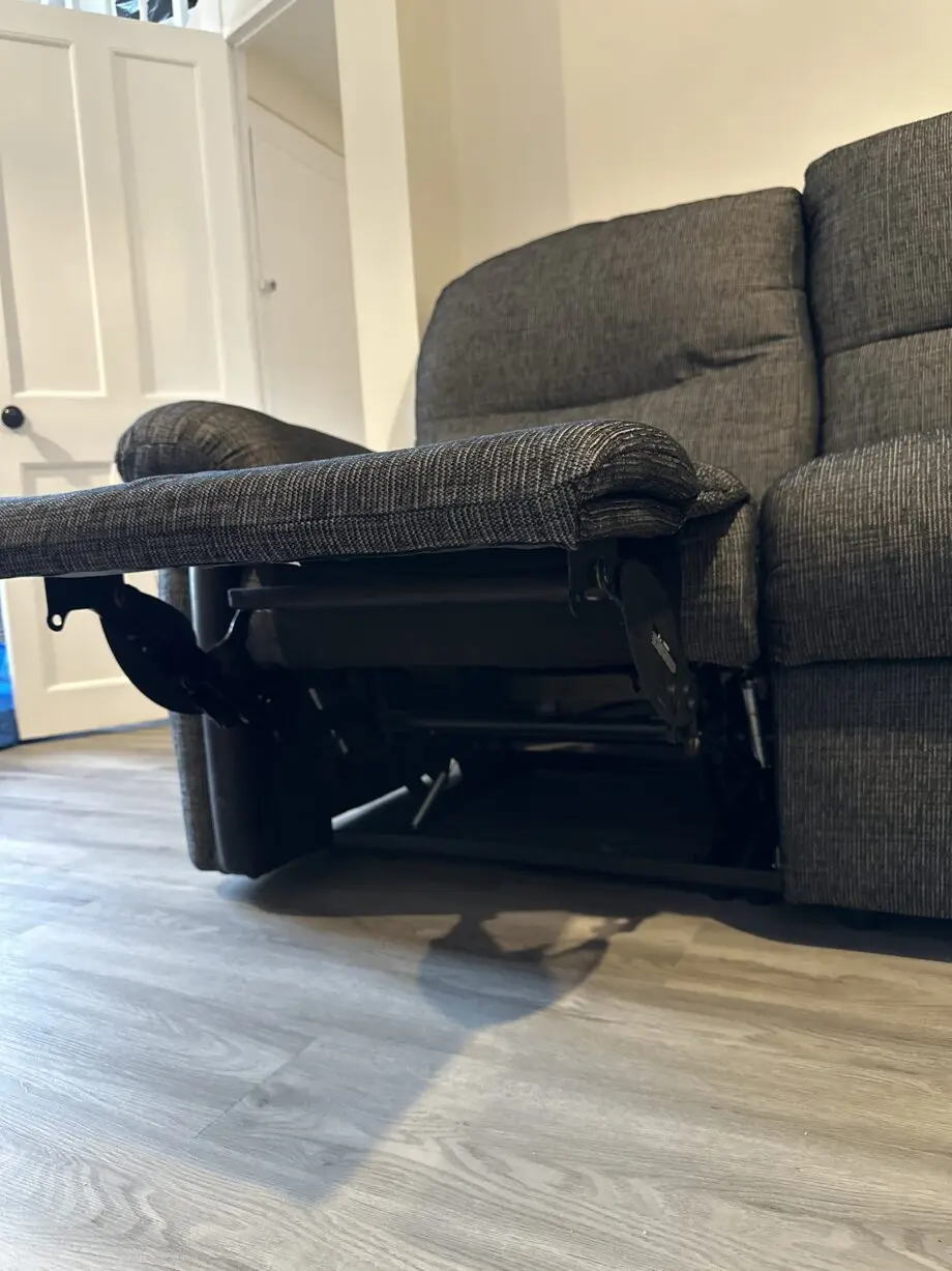 SCS LAZY BOY CORNER SOFA WITH RECLINER CHARCOAL