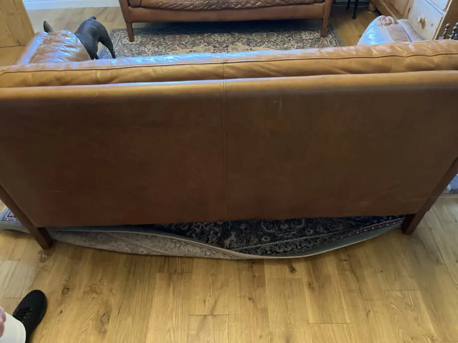 Multiyork brown leather 3 seater sofa