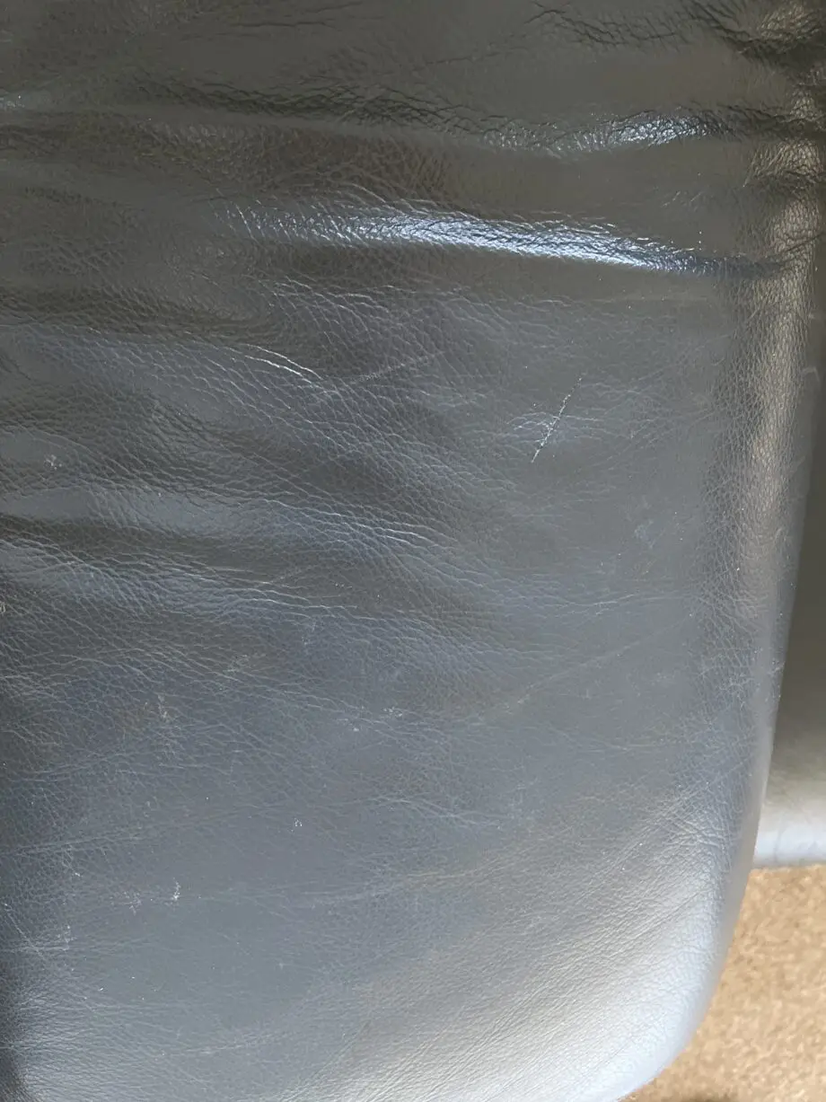 DFS full leather charcoal 2 seater sofa