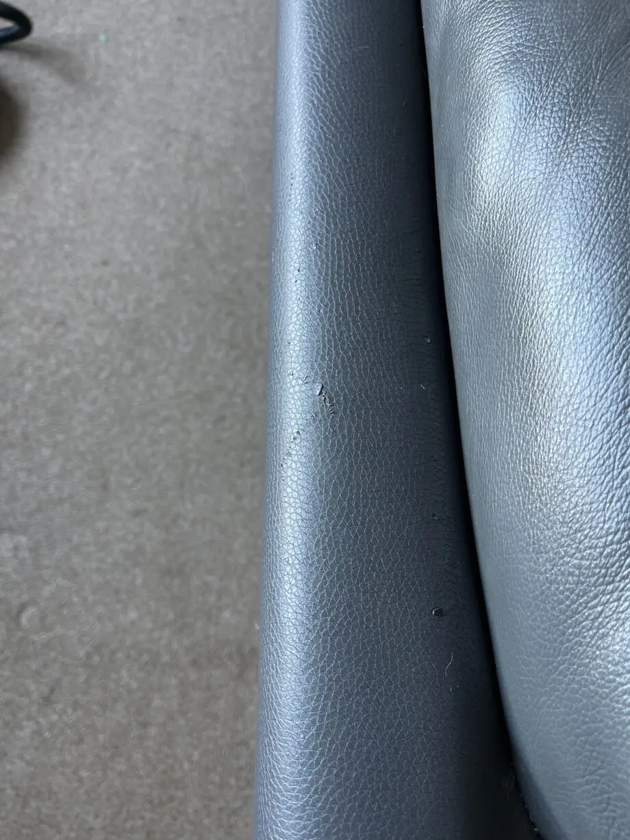 DFS full leather charcoal 2 seater sofa