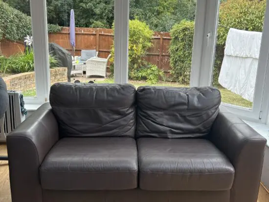 Next + Dark Brown - Leather 2 seater