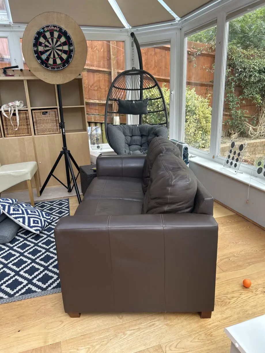 Next + Dark Brown - Leather 2 seater