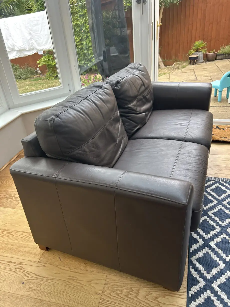 Next + Dark Brown - Leather 2 seater