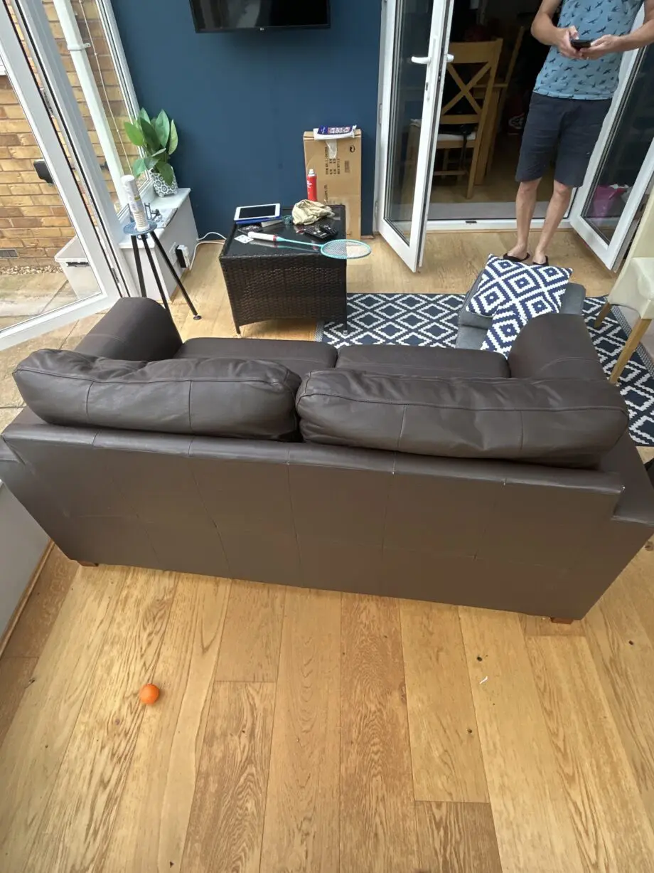 Next + Dark Brown - Leather 2 seater