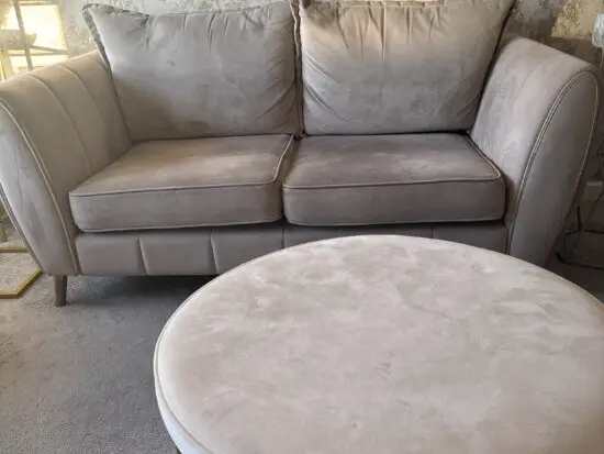 Sofology Gabrielle Plush Pebble Two Seater Sofa and Love