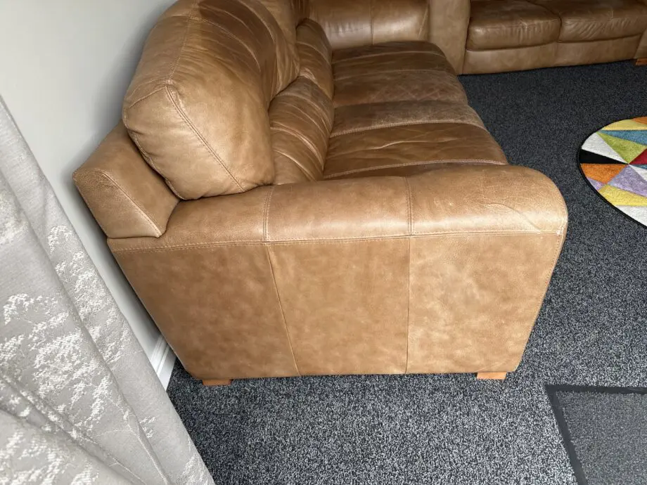 DFS brown 3 seater and 2 seater sofa set