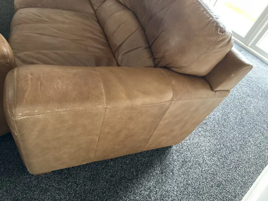 DFS brown 3 seater and 2 seater sofa set
