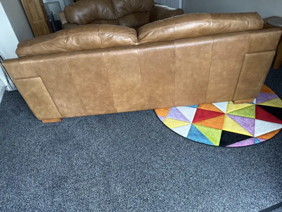 DFS brown 3 seater and 2 seater sofa set