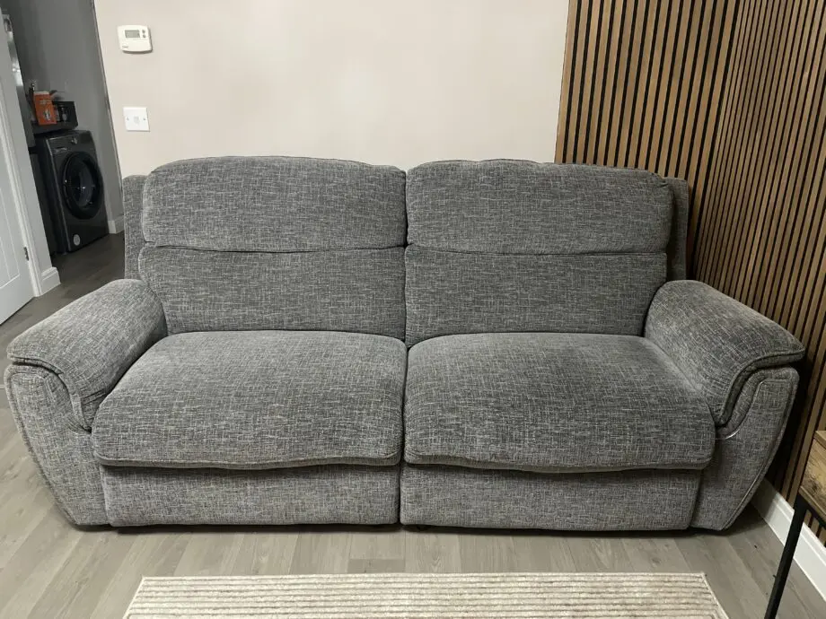 SCS Ashton 3 seater sofa and love seat recliner in charcoal grey