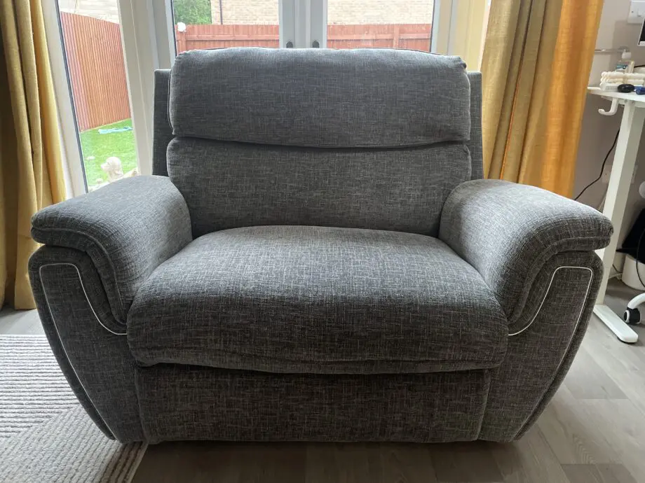 SCS Ashton 3 seater sofa and love seat recliner in charcoal grey