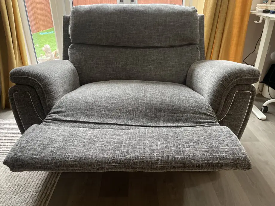 SCS Ashton 3 seater sofa and love seat recliner in charcoal grey