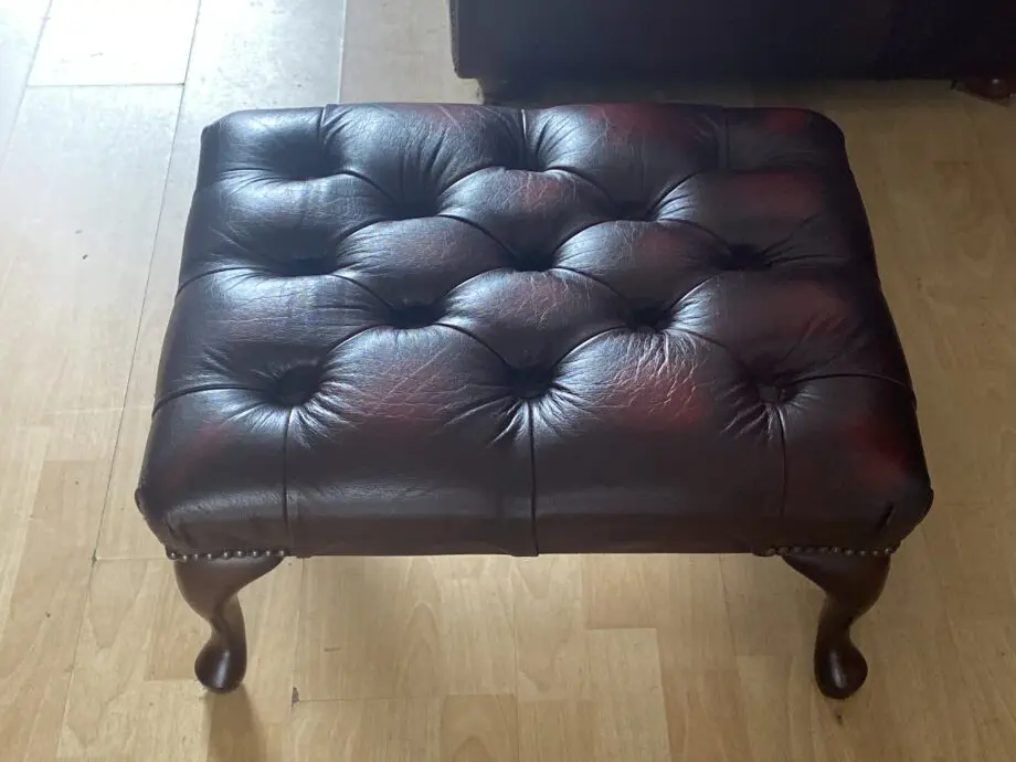 Oxblood chesterfield sofa set