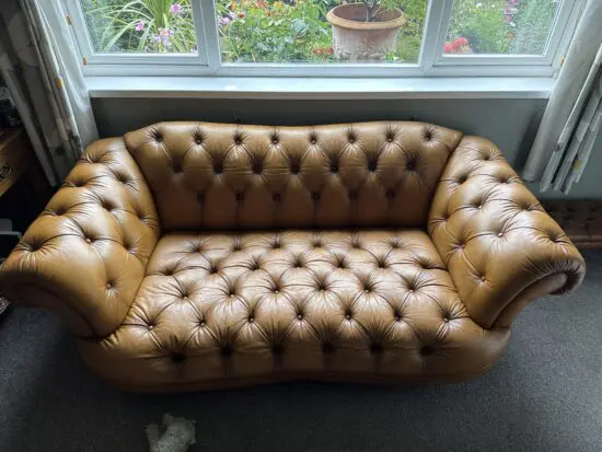 The vintage sofa company Oskar terras 3 seater leather chesterfield