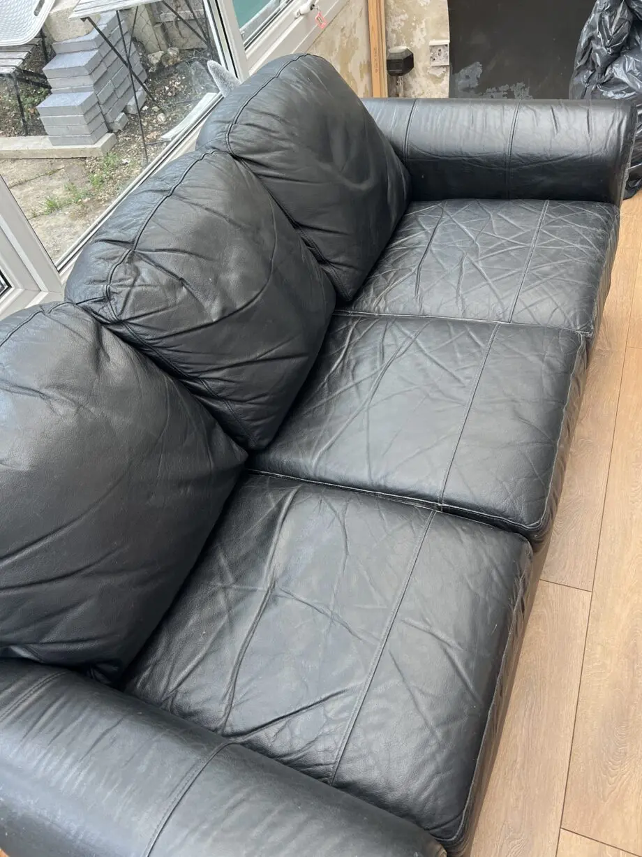 Forniture Village, Black in leather, 3 seater sofas