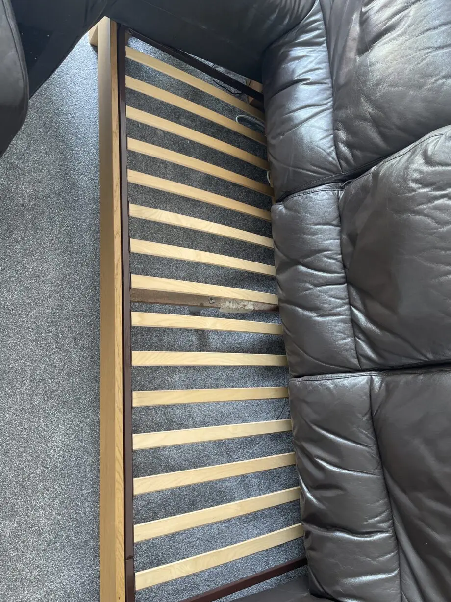 DSF brown three seater sofa
