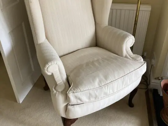 John Lewis wing backed chair in cream