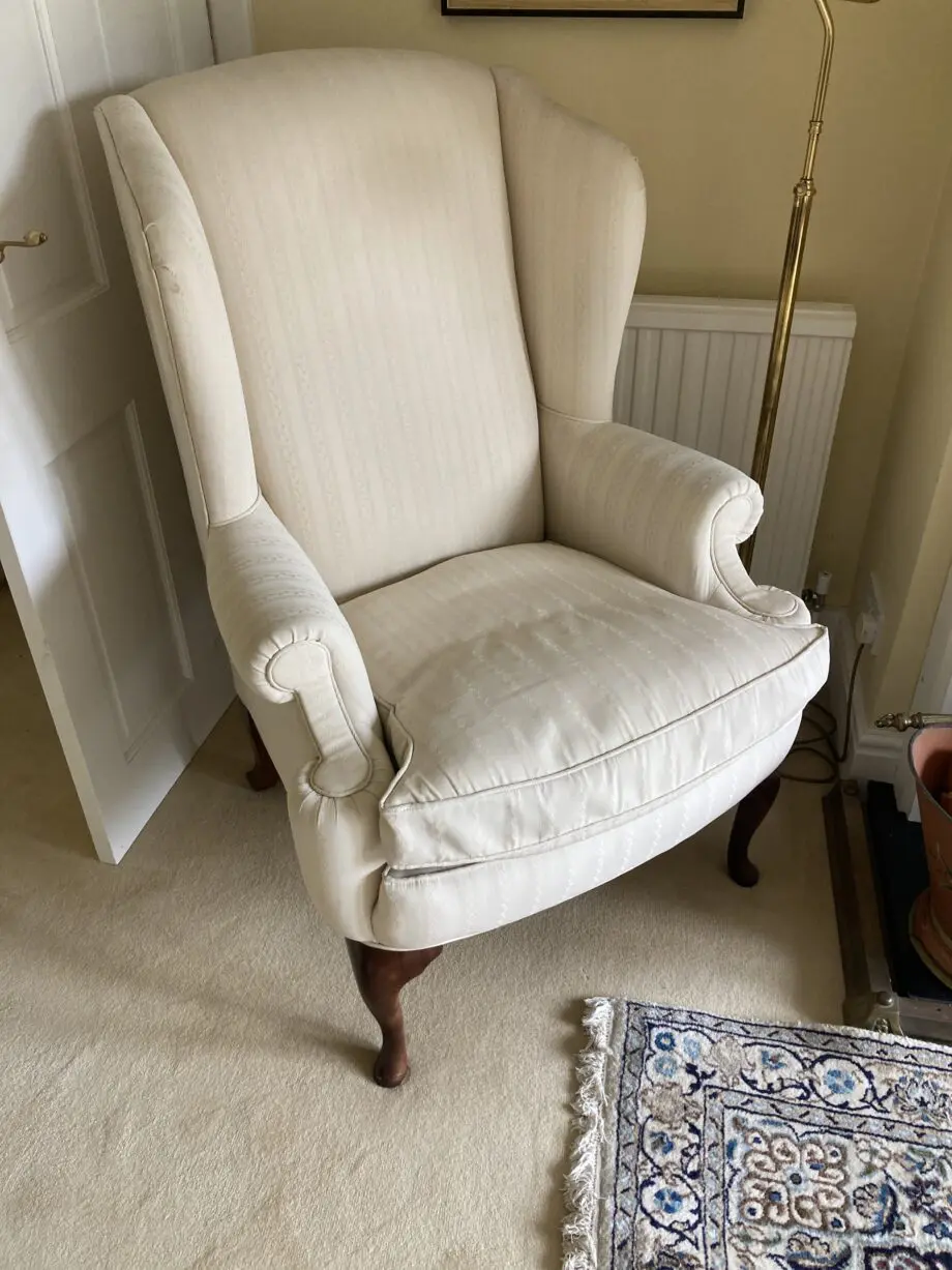 John Lewis wing backed chair in cream