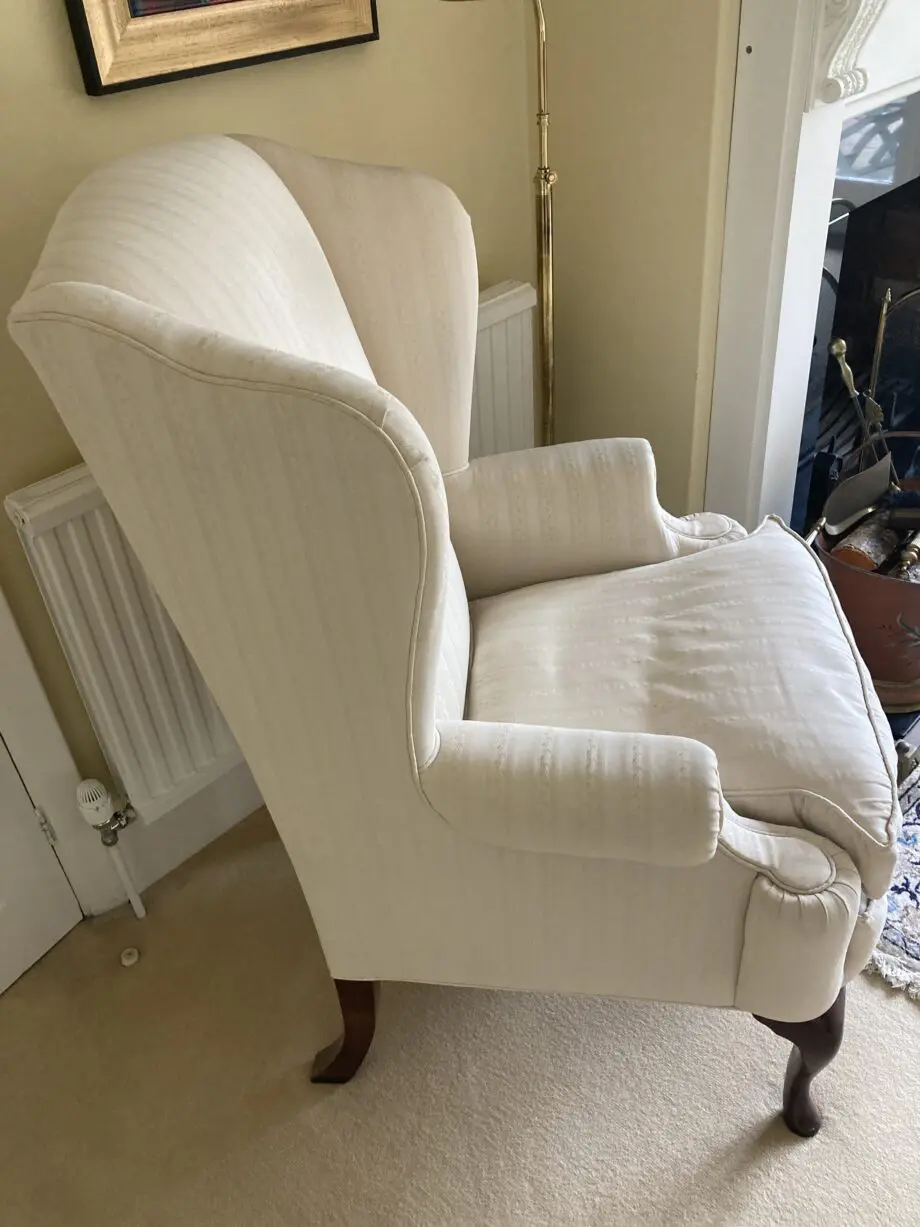 John Lewis wing backed chair in cream